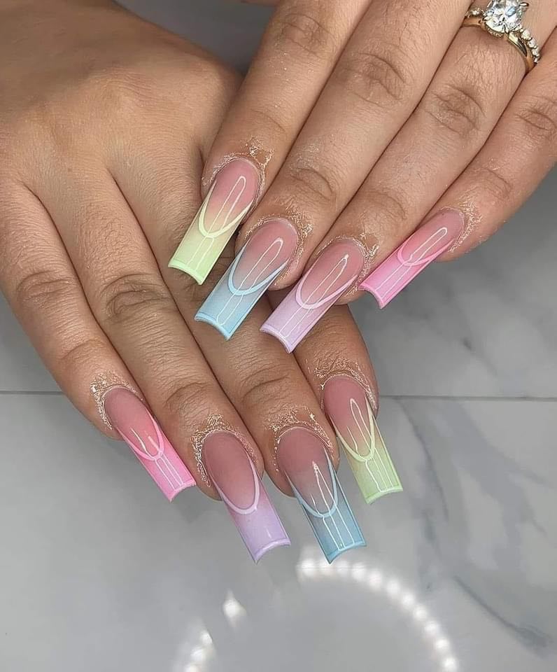 Pink Glitter Acrylic Full Set by Xtreme